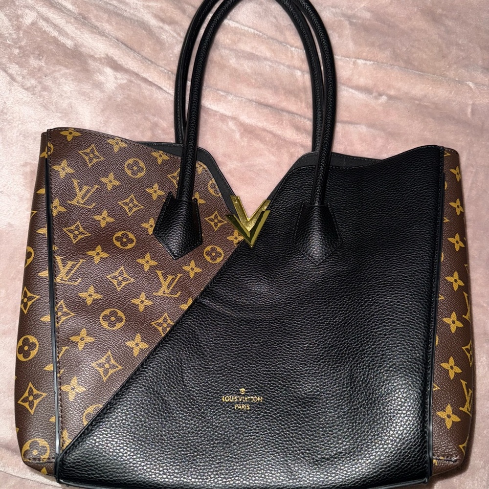 Louis Vuitton Black and Brown Monogram Tote